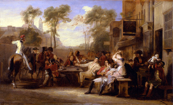 chelsea pensioners receiving the gazette announcing the battle of waterloo